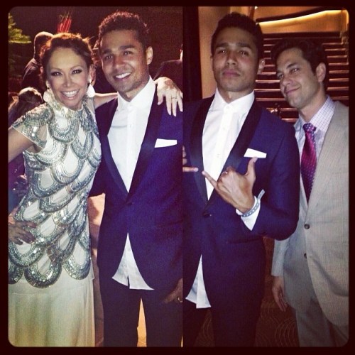 With the two newbie Dancing With The Stars judges & cool peeps Kym Johnson & Adam  Garcia.