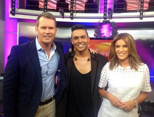 Quick Line-check with these guys during the commercial break before going LIVE at The Morning Show today!