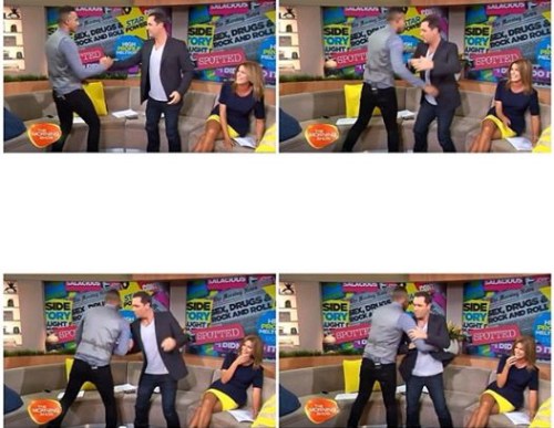 Haha this was "awkward man handshake/lean/backslap" at its best :p.