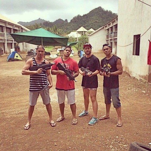 Battle Tag on our bro Vince's big stag day.  Fun as!